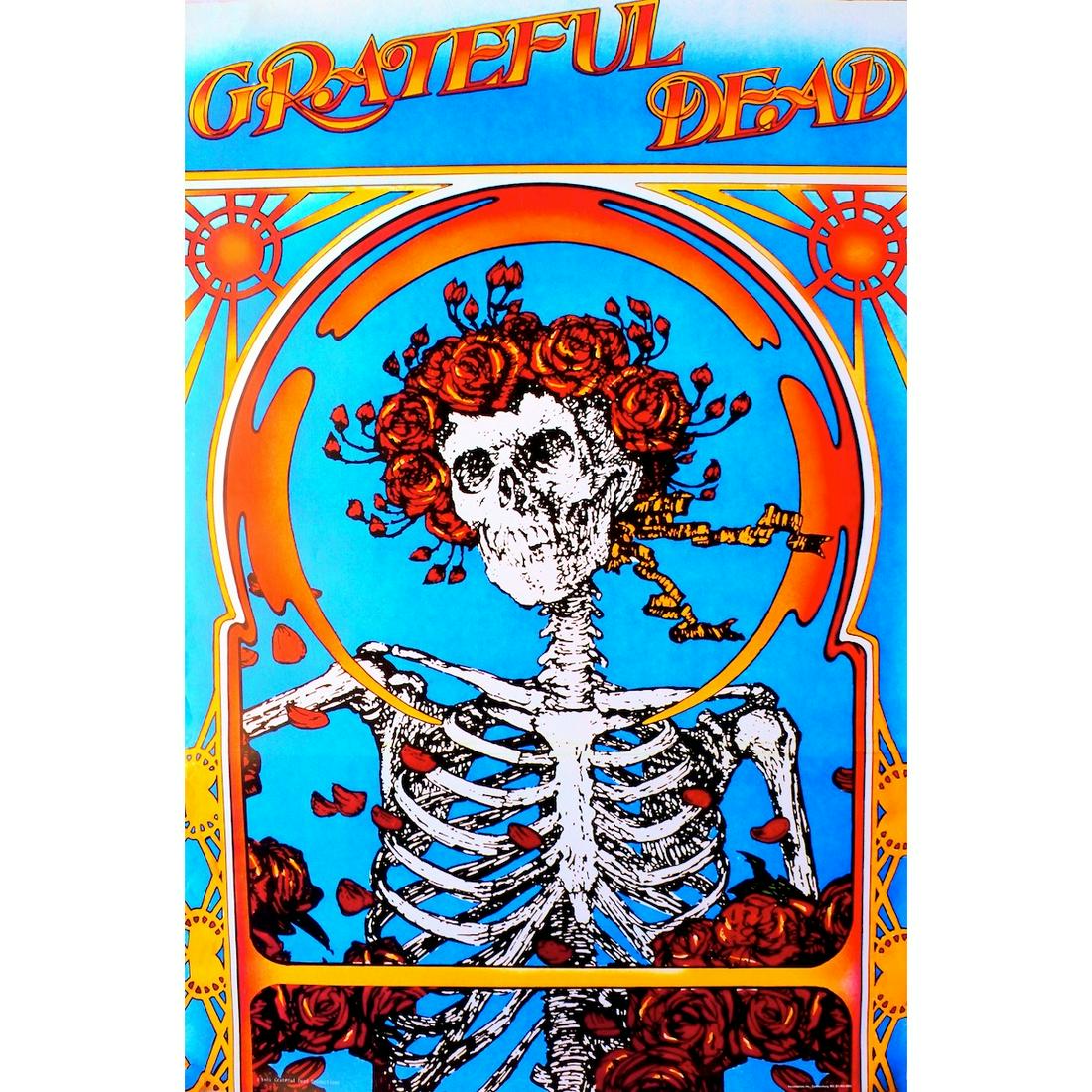 Grateful Dead - Skull and Roses - 1984 Promo Poster: GRATEFUL DEAD (American Rock Band) Original & Vintage Grateful Dead 'Skull and Roses' Promotional Poster. 1984 First Printing. Includes COA. Dimensions: 23 inches by 35 inches