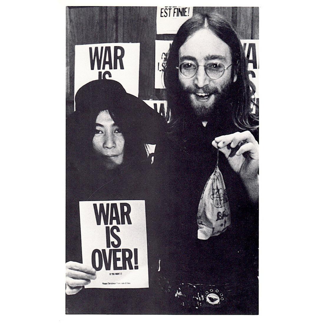 John Lennon & Yoko Ono - War Is Over! - Handbill: JOHN LENNON (1940-1980 English Musician, Singer and Songwriter) Original & Vintage John Lennon & Yoko Ono 'War is Over' Handbill. First Printing. Includes COA. Dimensions: 5.5 inches by 8.5 inches