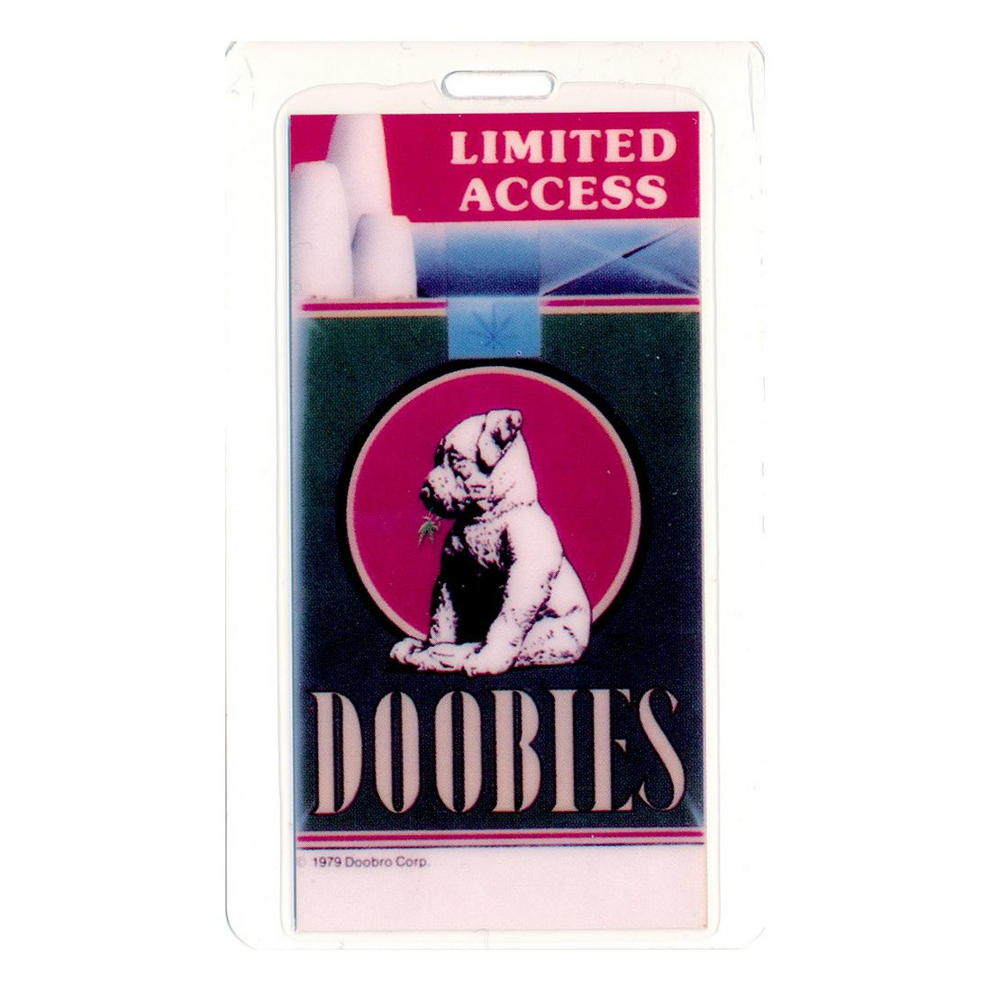 The Doobie Brothers - 1979 Laminated Backstage Pass: THE DOOBIE BROTHERS (American Rock Band) STANLEY MOUSE (American Artist) Authentic 1979 The Doobie Brothers 'Minute by Minute Tour' Limited Access Laminated Backstage Pass. Designed by Stanley Mouse. 