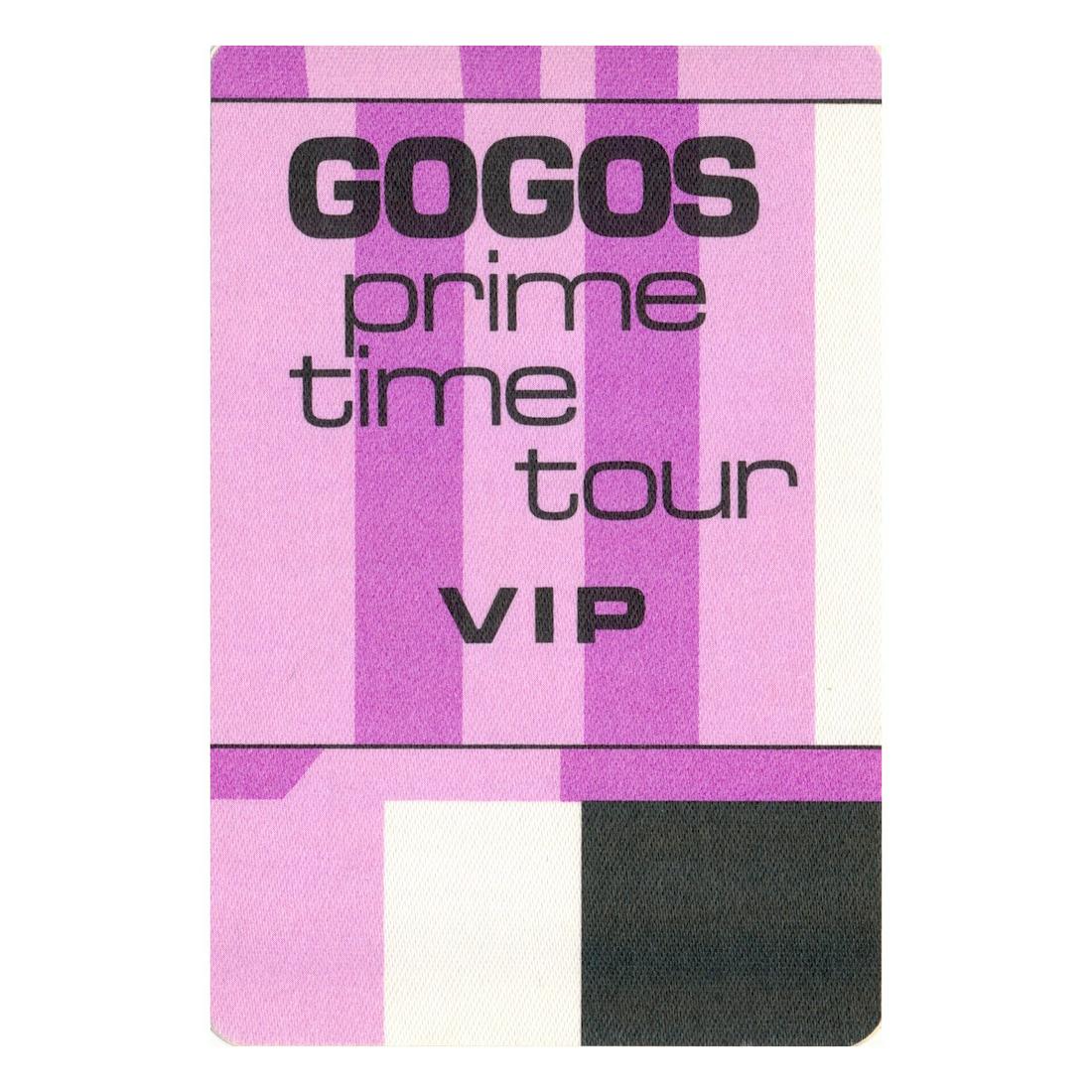 The Go Go's - 1984 Backstage Pass: THE GO-GO'S (American New Wave Band) Authentic 1984 The Go Go's 'Prime Time Tour' unused VIP Backstage Pass. Venue: Caesars Palace, Las Vegas, Nevada. Dated: August 15, 1984. Includes COA. Dimensions: