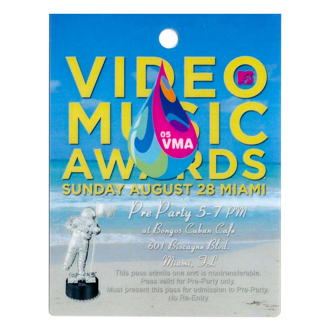 Mtv 2005 Video Music Awards Backstage Pass