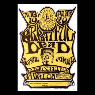 Grateful Dead - 1966 Concert Poster: GRATEFUL DEAD (American Rock Band) Original & Vintage Family Dog Presents Concert Poster featuring The Grateful Dead and The Sopwith Camel. This poster is #22-3 in The Family Dog Series. Venue: