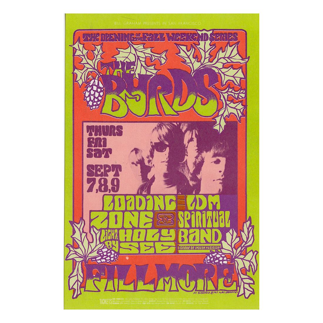 The Byrds - 1967 Fillmore Concert Handbill (1 of 1)
