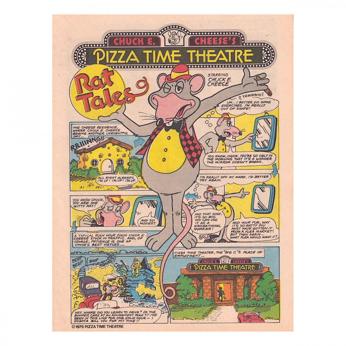 Chuck E. Cheese - 1979 Unreleased Comic Book (1 of 1)