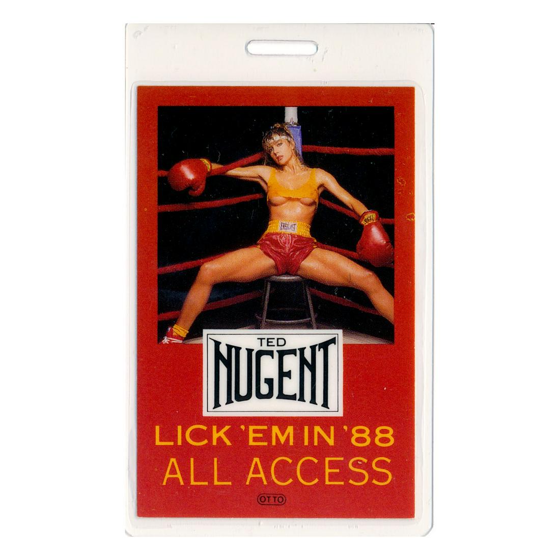 Ted Nugent - 1988 Laminated Backstage Pass (1 of 1)