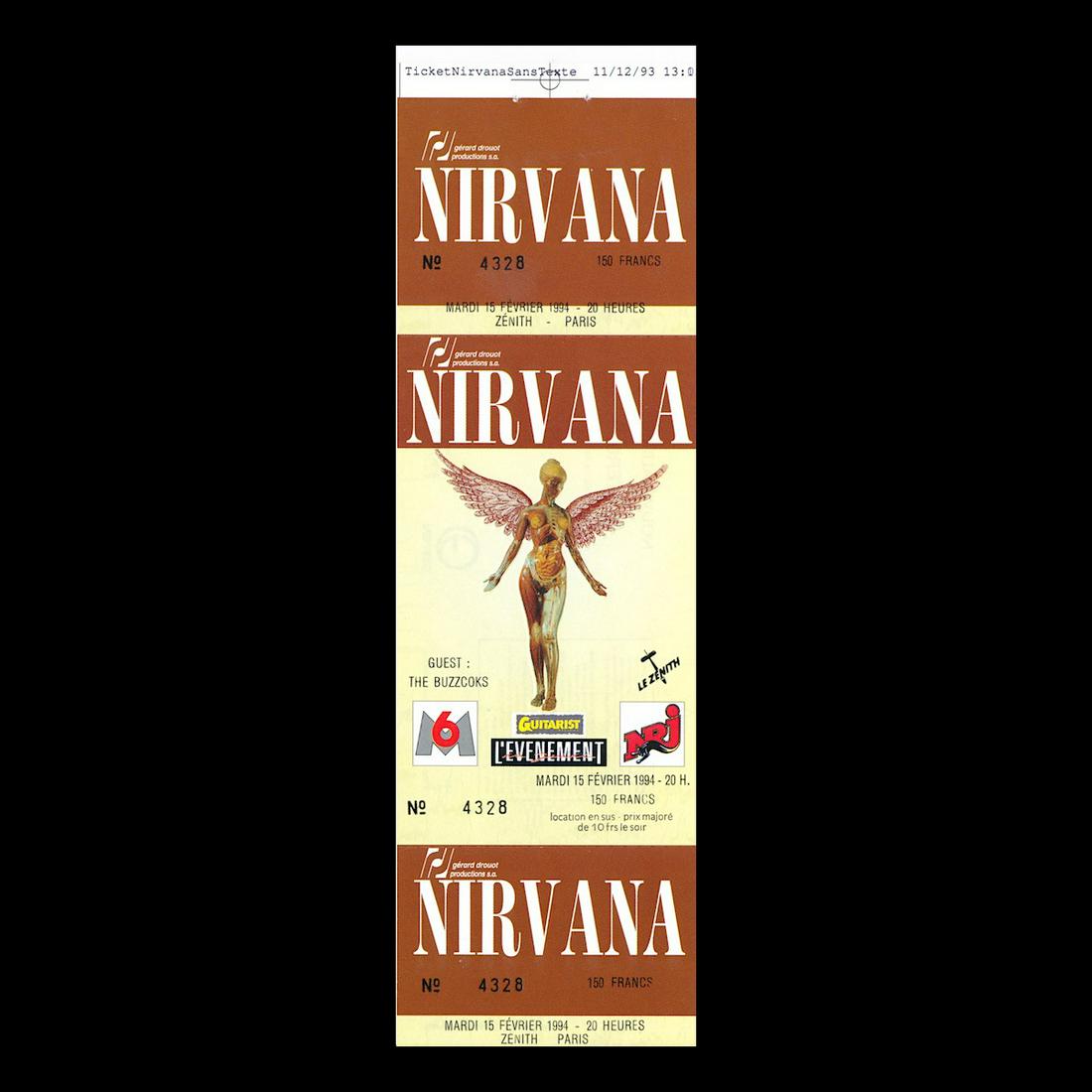 Nirvana - 1994 Vintage Concert Ticket (1 of 1)