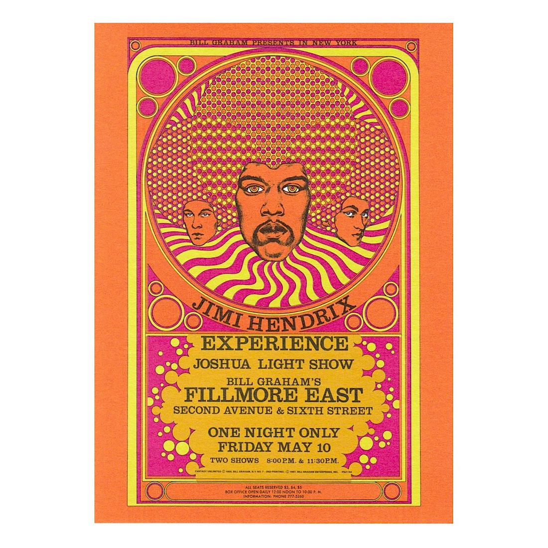 Jimi Hendrix - 1968 Fillmore East Handbill (1 of 1)