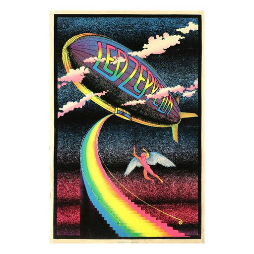 Led Zeppelin 1970's Blacklight Poster Dec 26, 2021 Rock Legends
