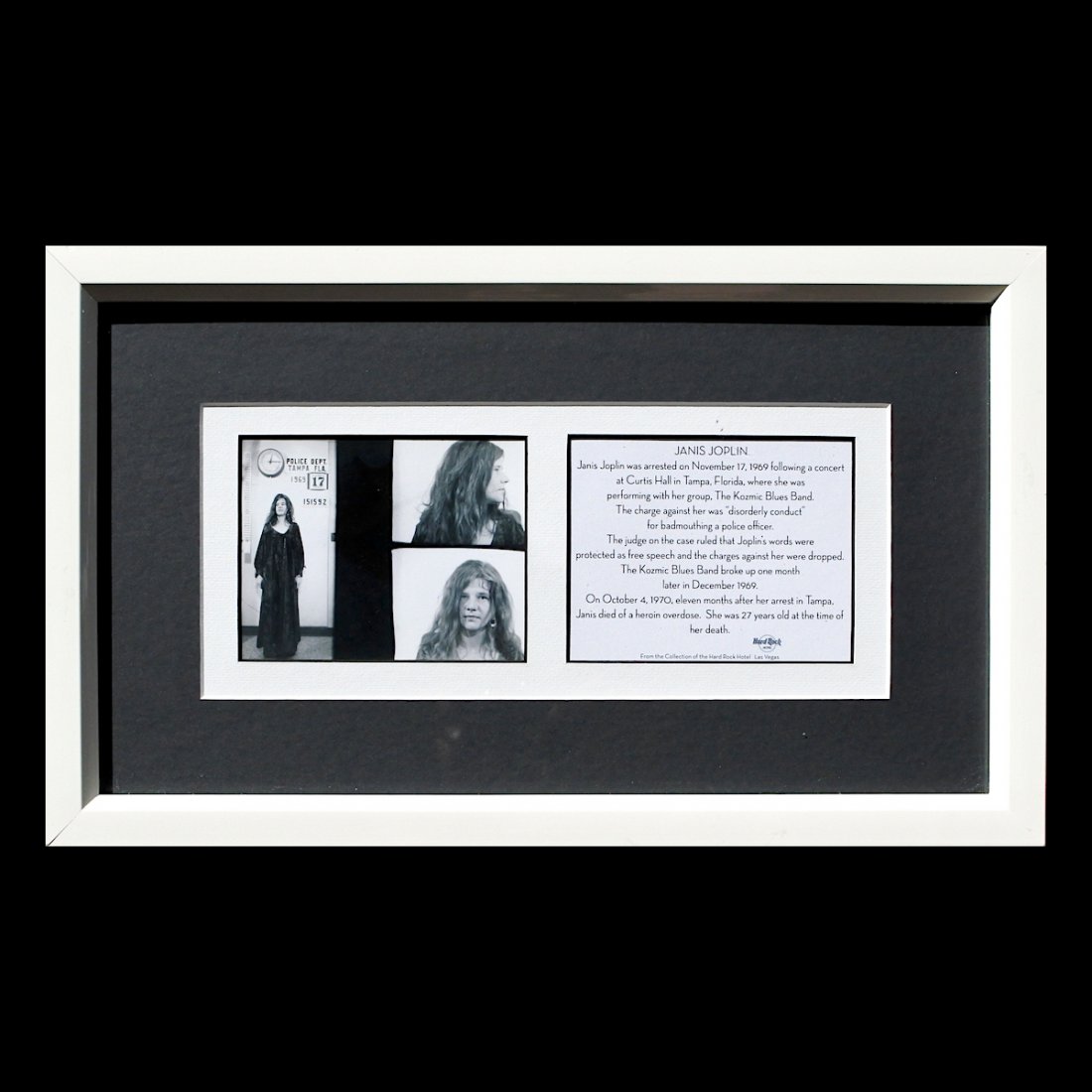 Janis Joplin - 1969 Arrest Photograph from Hard Rock (1 of 1)