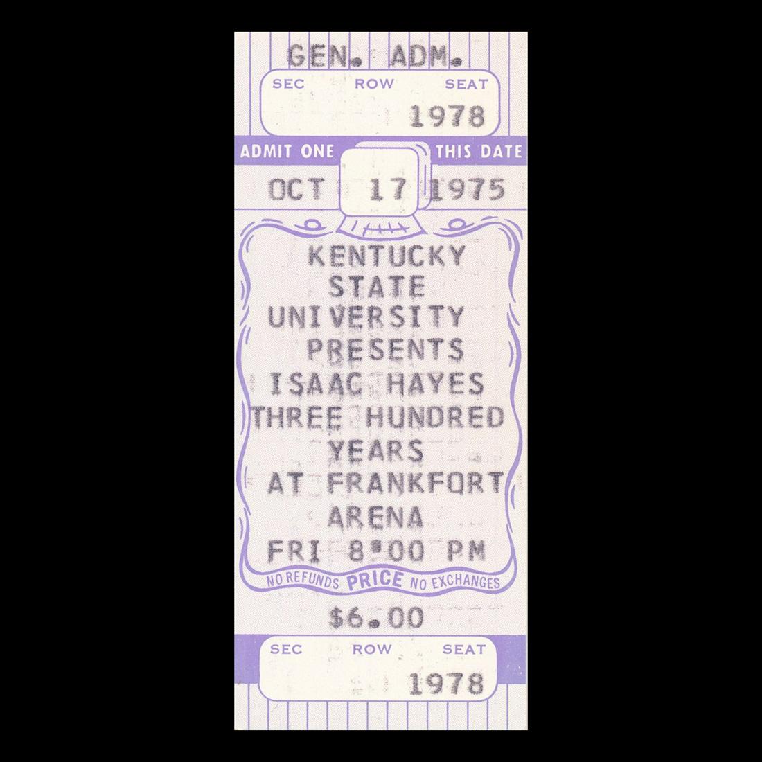 Isaac Hayes - 1975 Vintage Concert Ticket (1 of 1)