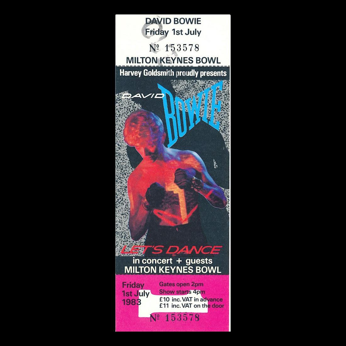 David Bowie - 1983 Vintage Concert Ticket (1 of 1)