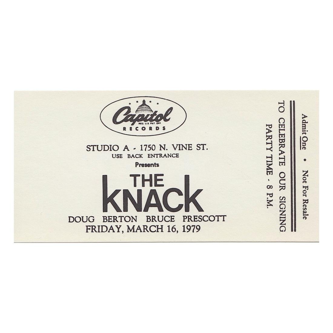 The Knack - 1979 Vintage Private Show Concert Invite (1 of 1)