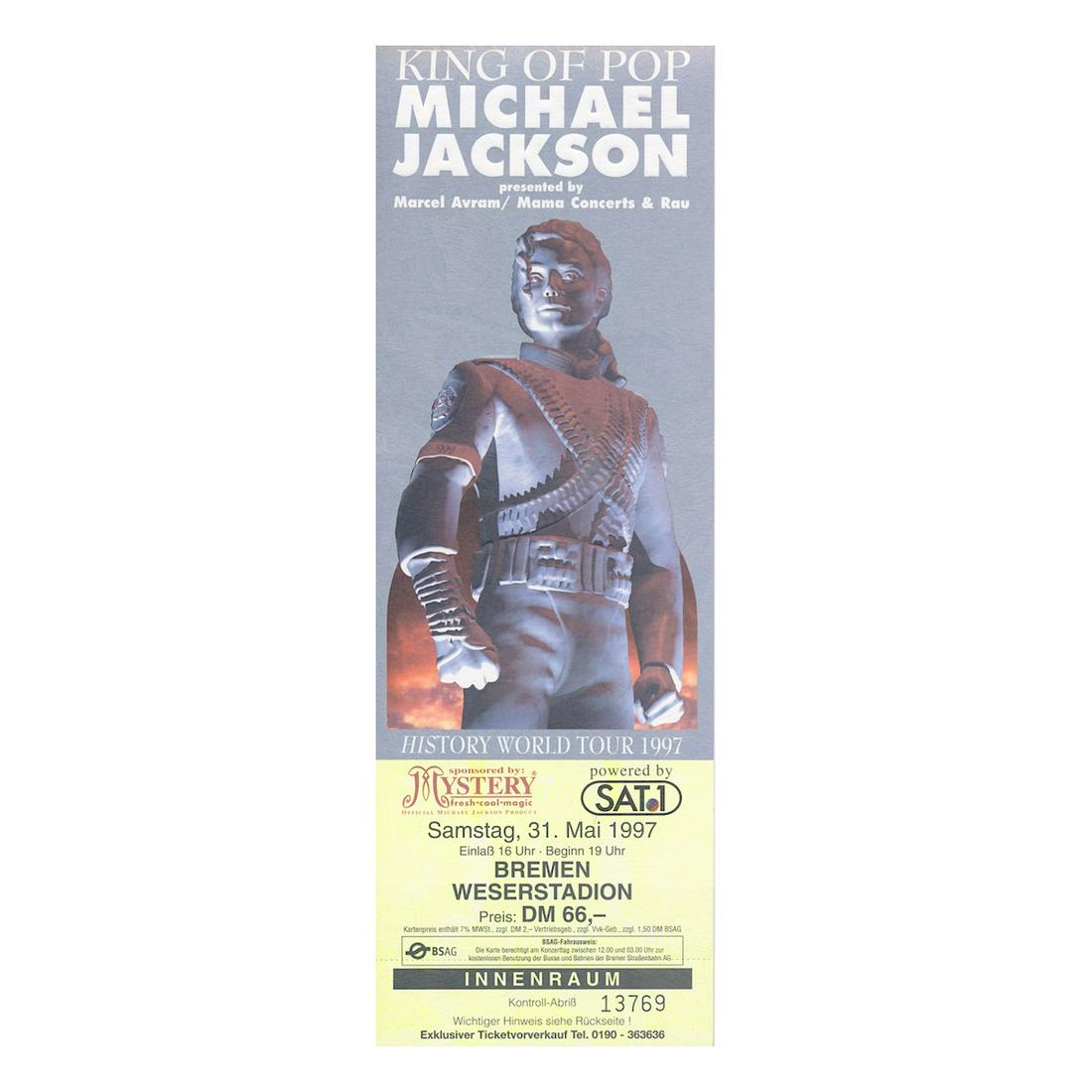 Michael Jackson - 1997 Vintage Concert Ticket (1 of 1)