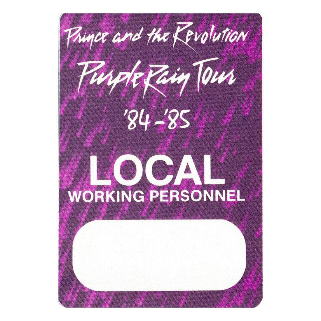 Prince - Purple Rain Tour - 1984 Backstage Pass (1 of 1)