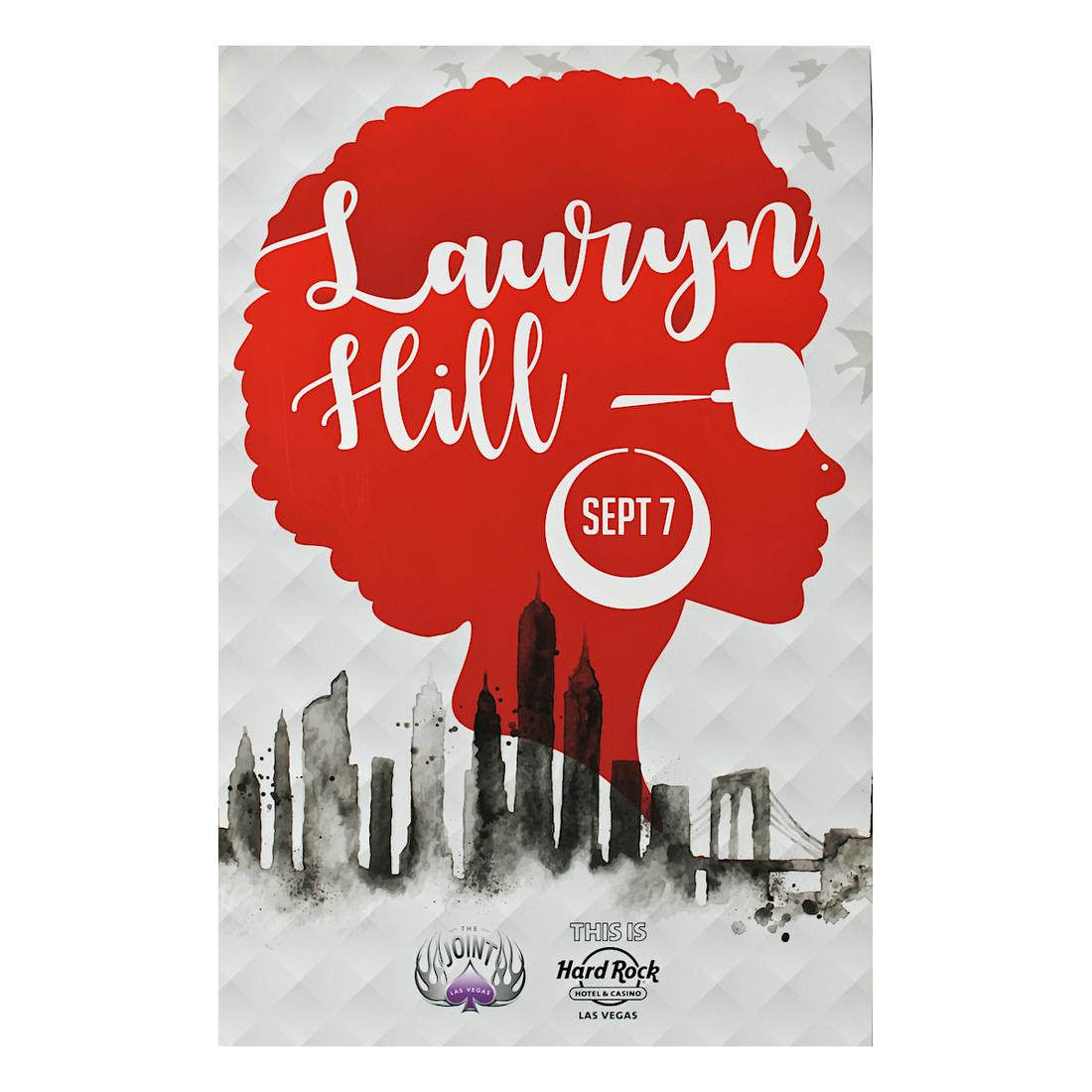 Lauryn Hill - 2018 HRH Concert Poster: LAURYN HILL (American Rapper and Singer-Somgwriter) Original & Vintage Hard Rock Hotel Concert Poster featuring Lauryn Hill. These posters were only printed for VIP guests. Venue: The Joint, Hard Rock