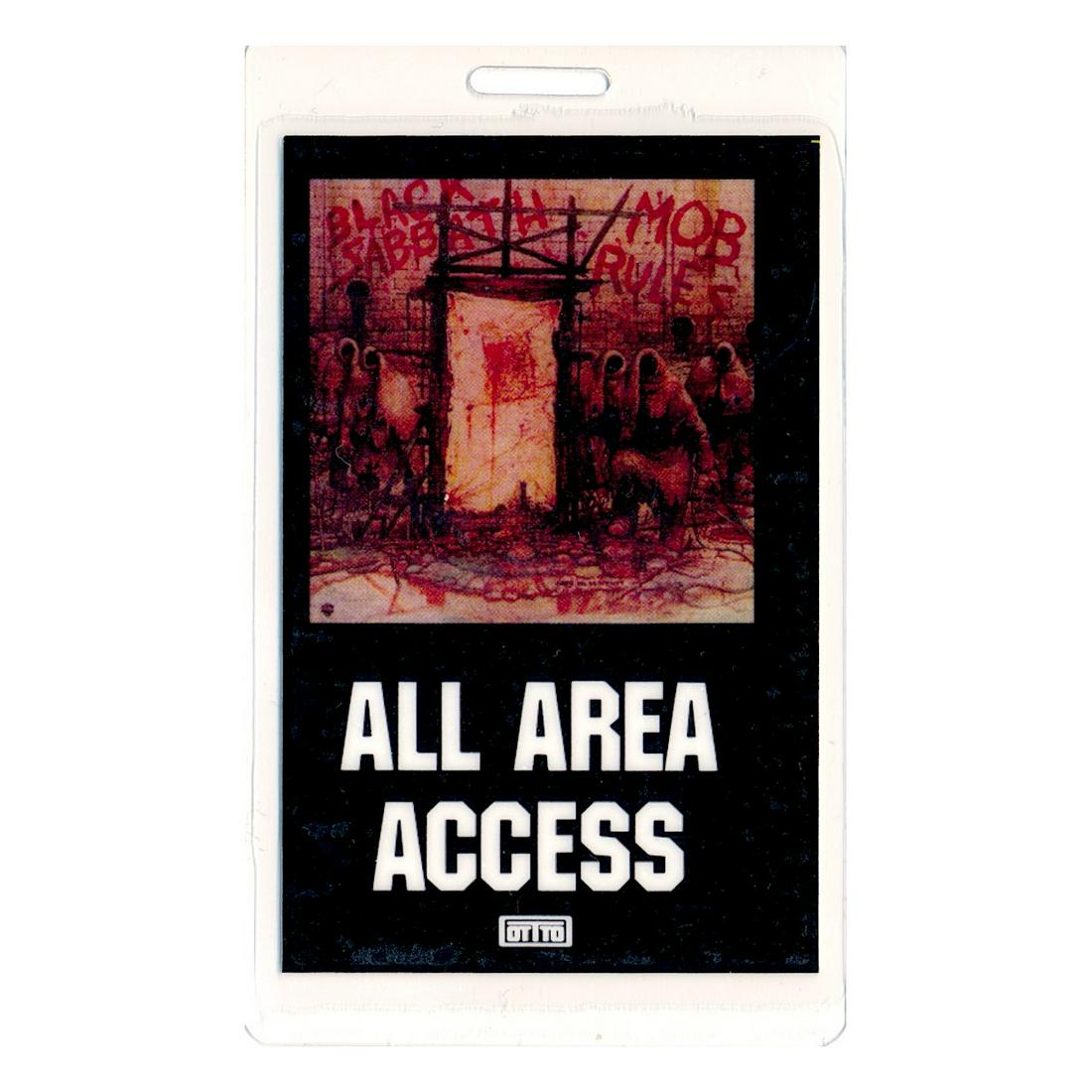 Black Sabbath - 1982 Laminated Backstage Pass (1 of 1)