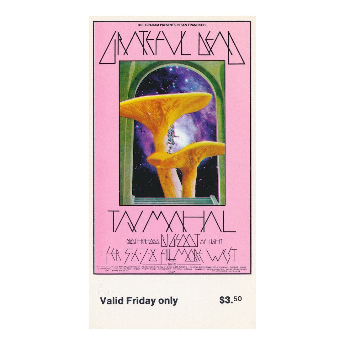 Grateful Dead - Fillmore - 1970 Vintage Concert Ticket (1 of 1)