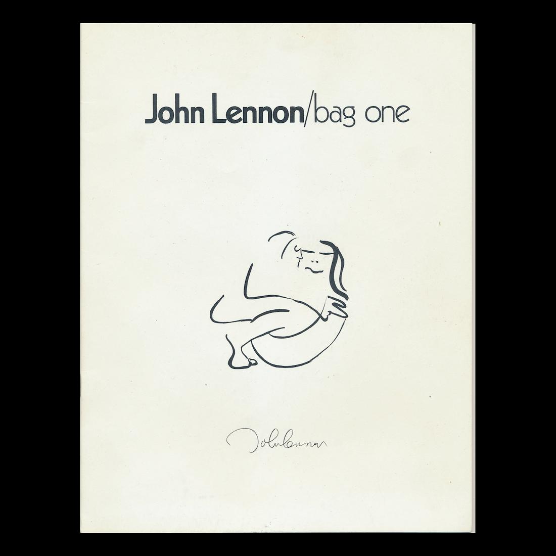 John Lennon - 1970 Bag One Art Exhibition Catalog: JOHN LENNON (1940-1980 English Musician, Singer and Songwriter) YOKO ONO (Japanese Artist, Singer and Peace Activist) An authentic 1970 art gallery exhibit program reproducing 14 pieces of original ar