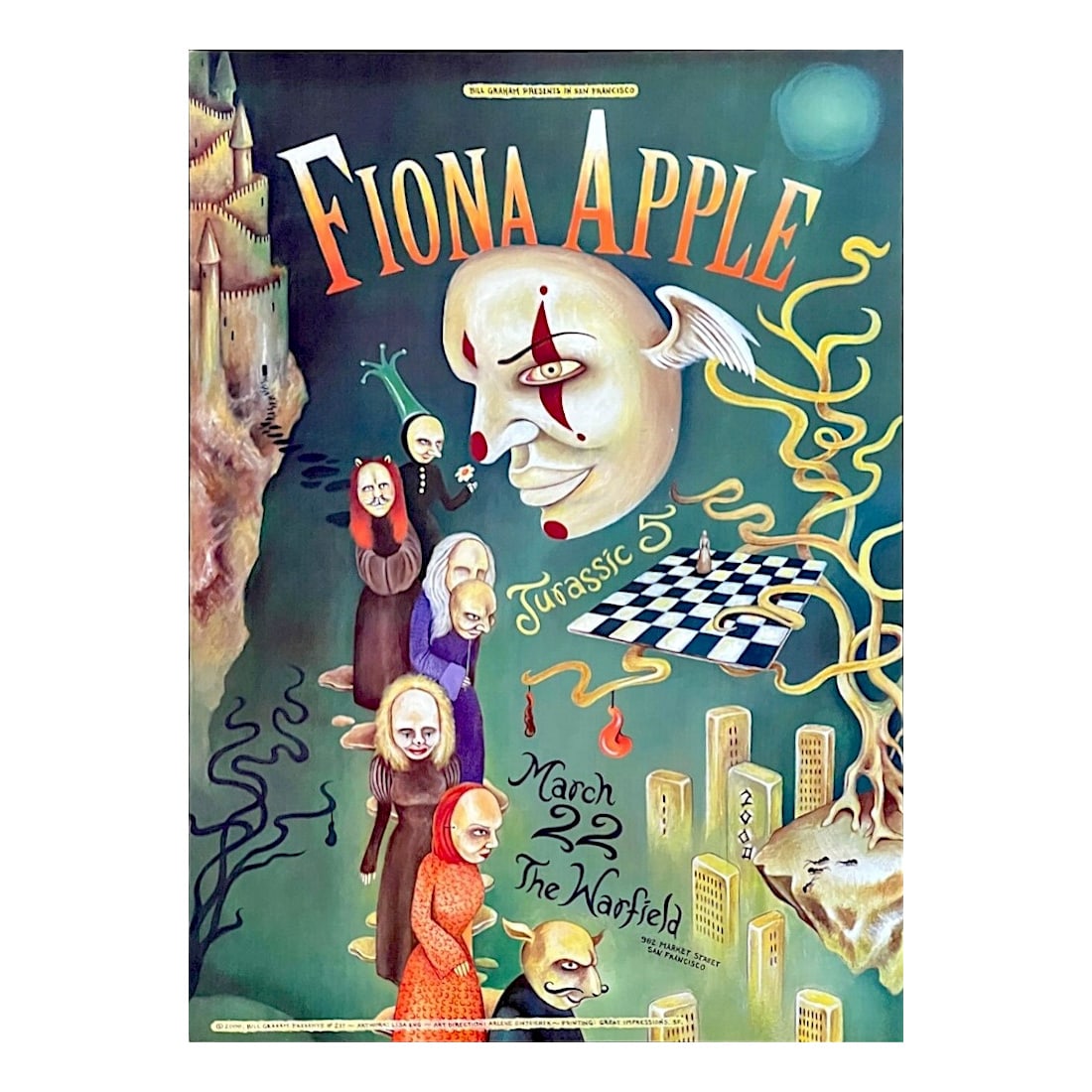 Fiona Apple - 2000 Warfield Poster (1 of 1)