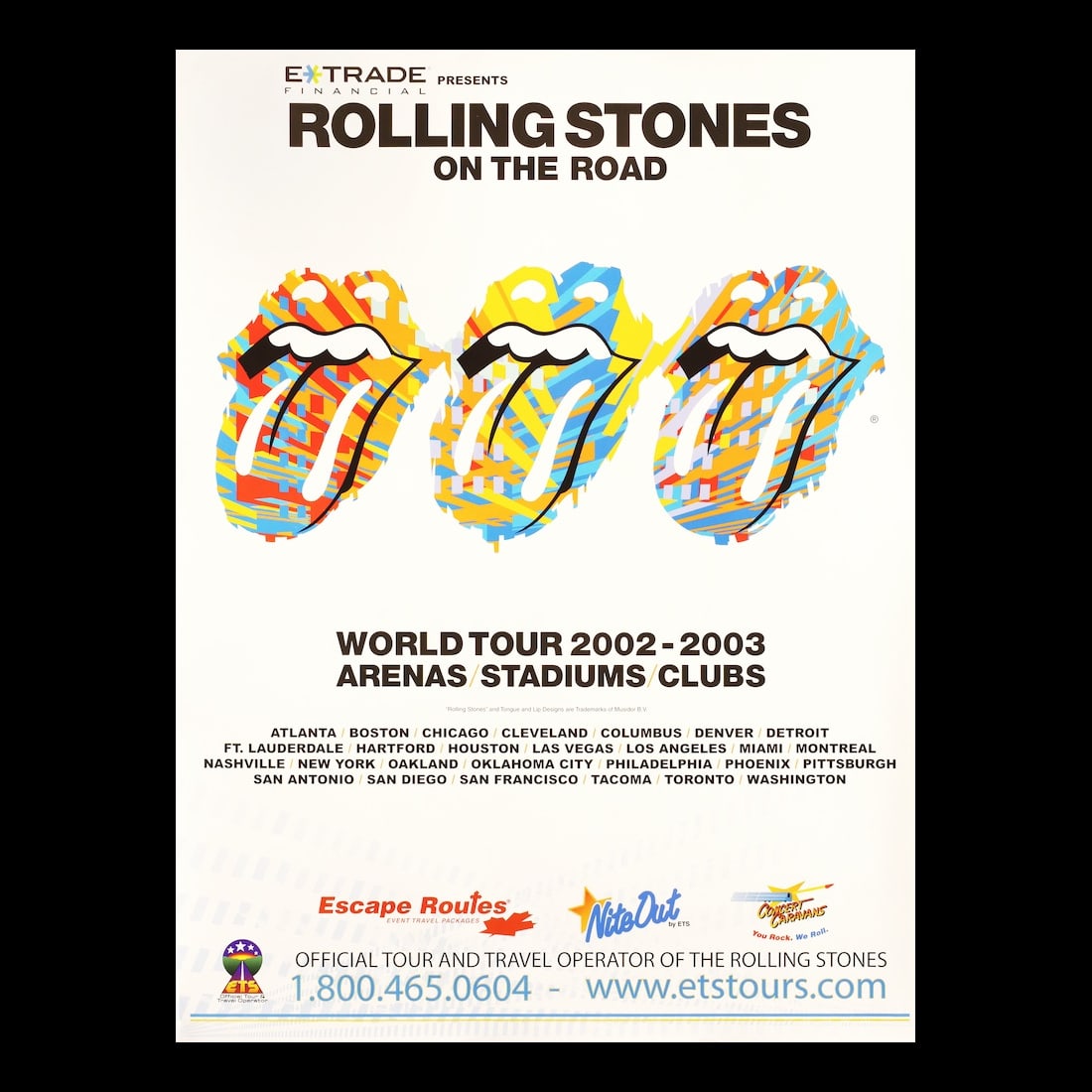 Rolling Stones - 2002 / 2003 Concert Tour Poster (1 of 1)