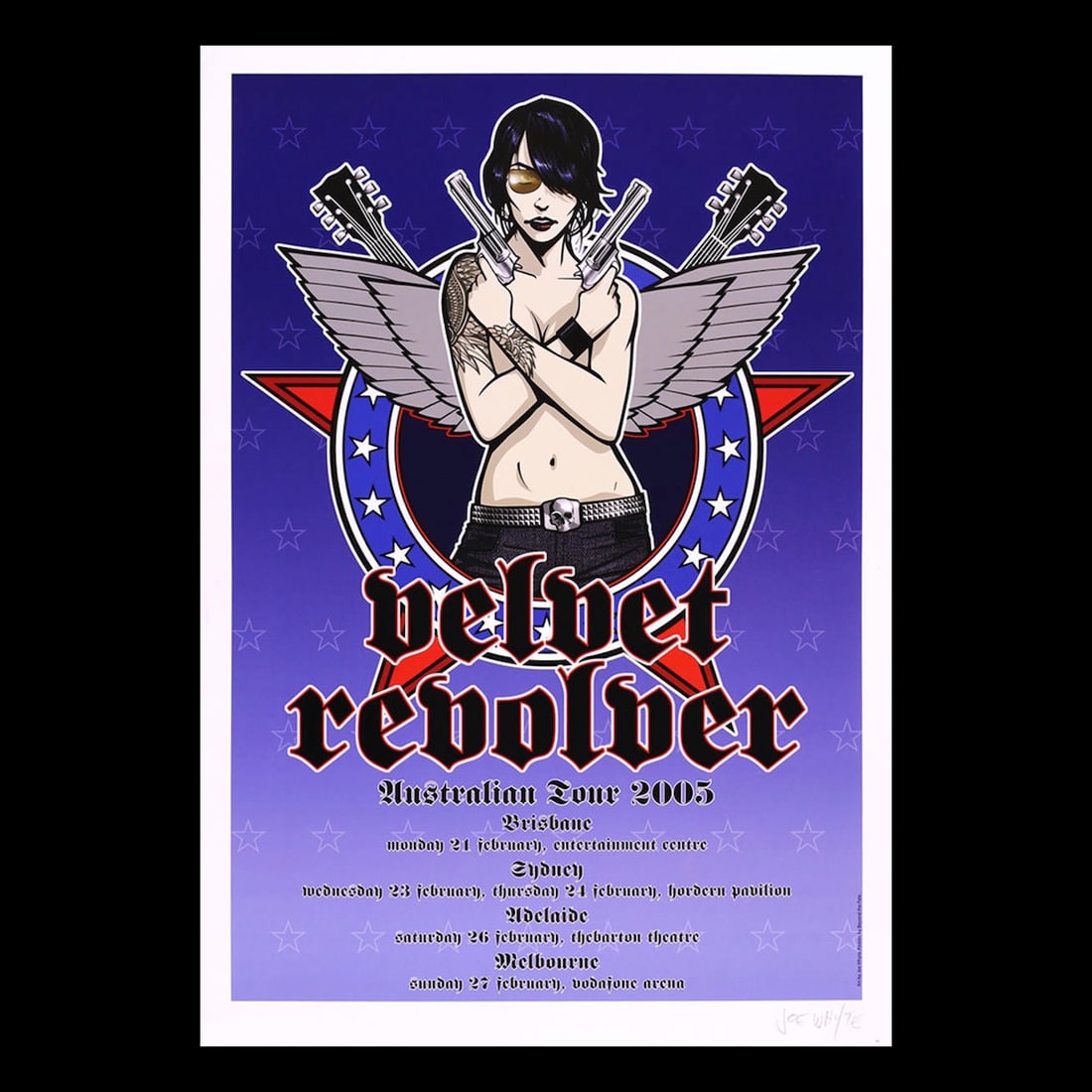 Velvet Revolver - 2005 Ltd Edition Concert Poster: VELVET REVOLVER (American Hard Rock Supergroup) Original & Vintage 2005 Limited Edition Hand-signed Concert Poster featuring Velvet Revolver. Hand-signed by the Artist: Joe White. First Printing. Incl