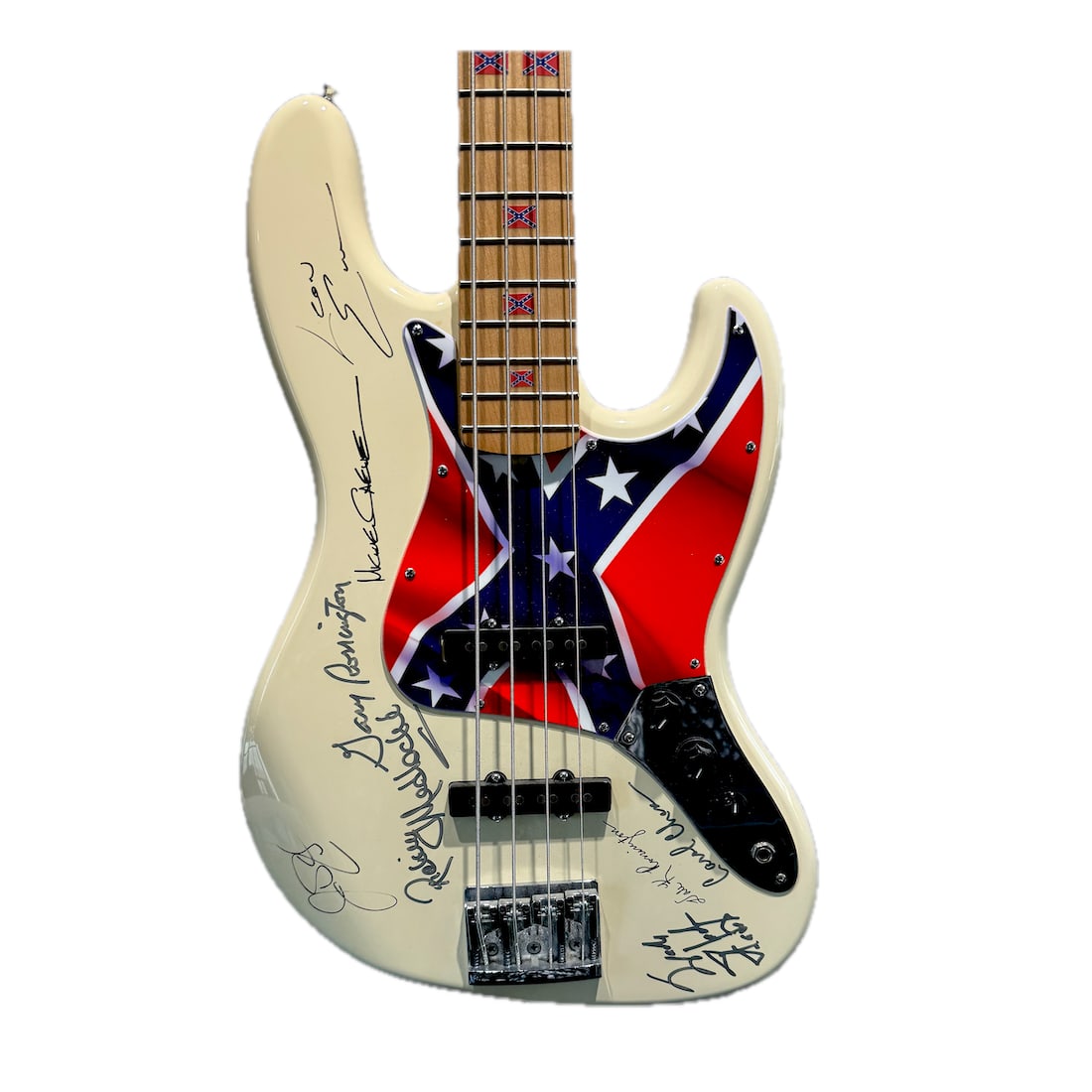 Lynyrd Skynyrd Autographed Fender Jazz Bass Guitar (1 of 2)