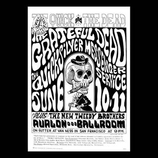 Grateful Dead - 1966 Family Dog Concert Poster: GRATEFUL DEAD (American Rock Band) QUICKSILVER MESSENGER SERVICE (American Psychedelic Rock Band) Original & Vintage Family Dog Presents Concert Poster featuring Grateful Dead and Quicksilver Messenge