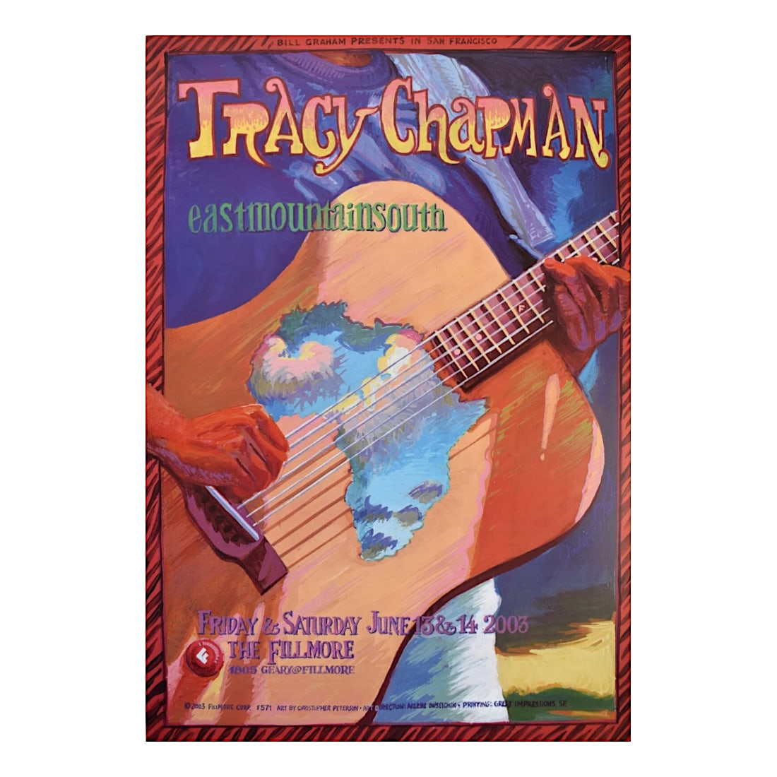 Tracy Chapman - 2003 Fillmore Concert Poster (1 of 1)