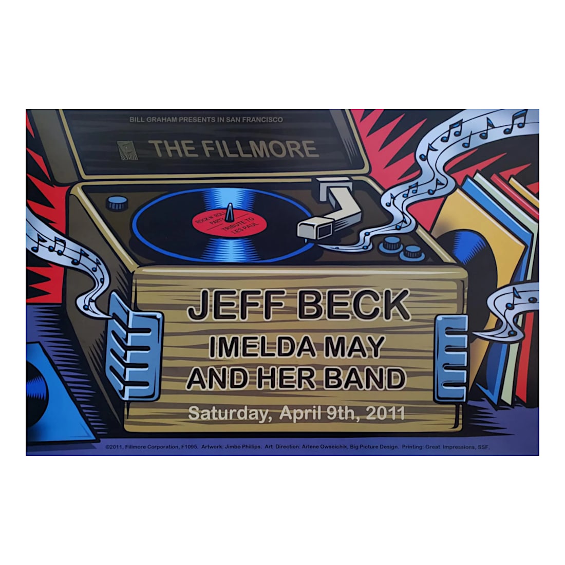 Jeff Beck - 2011 Fillmore Concert Poster (1 of 1)