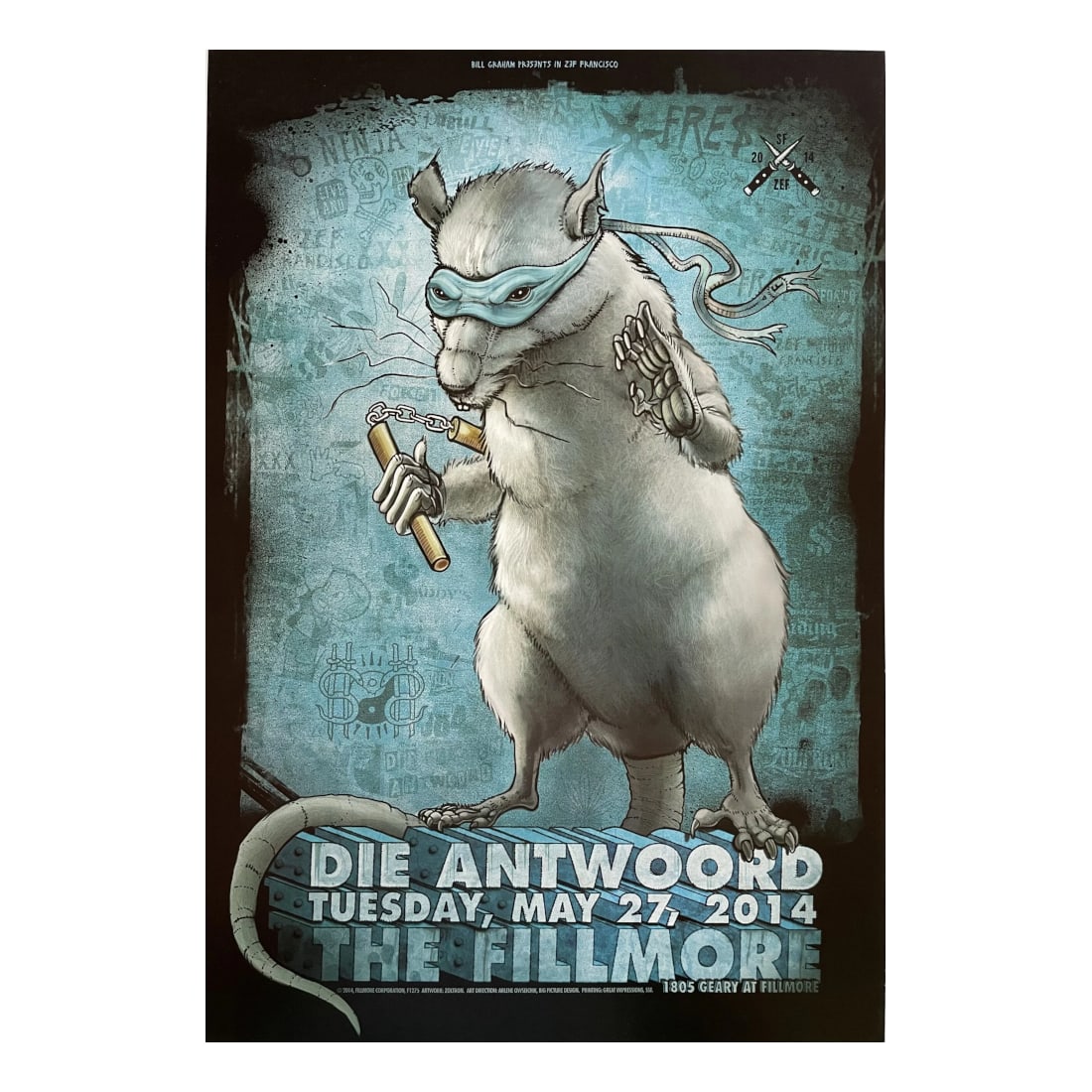 Die Antwoord - 2014 Fillmore Concert Poster (1 of 1)