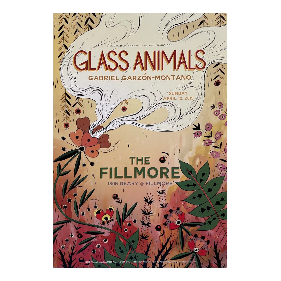 Glass Animals - 2015 Fillmore Concert Poster (1 of 1)