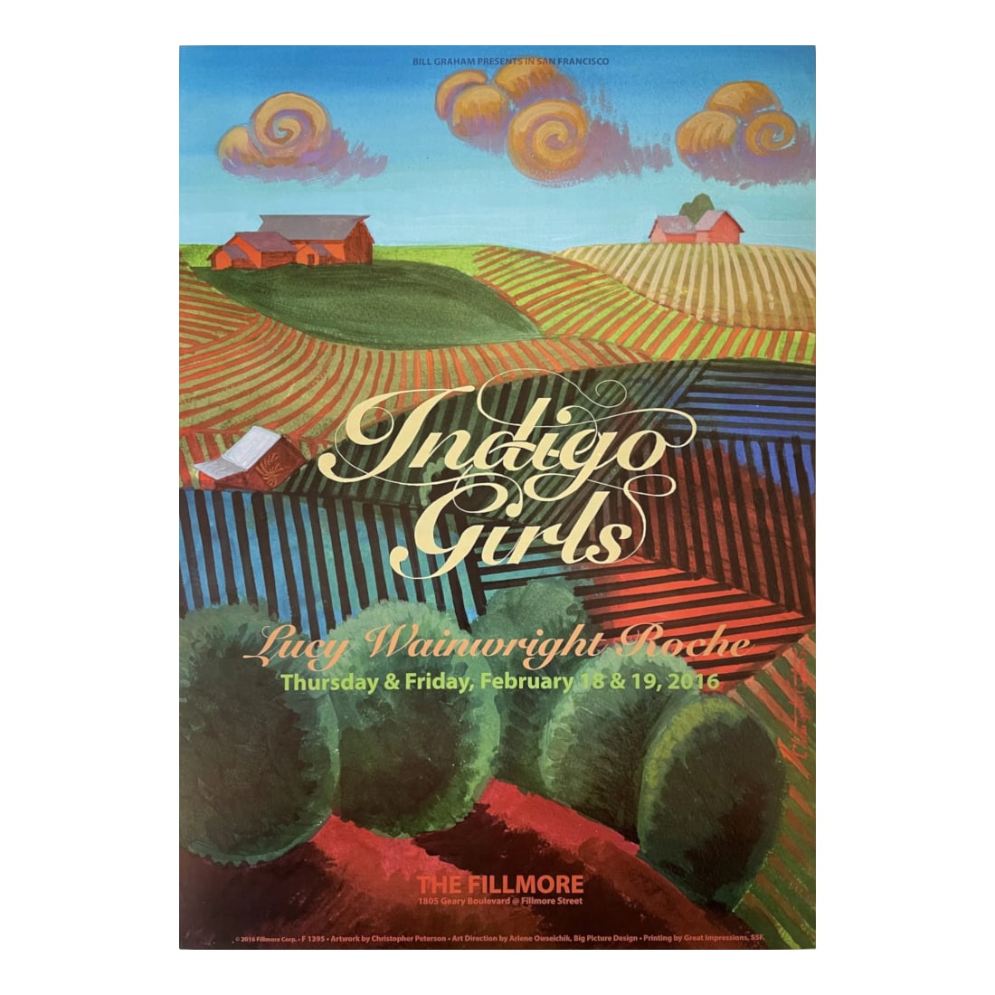 Indigo Girls - 2016 Fillmore Concert Poster (1 of 1)