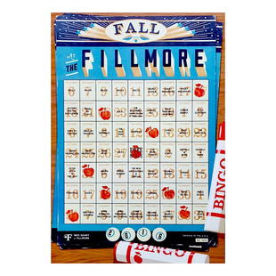 Fall at the Fillmore - 2016 Fall Fillmore Calendar Poster: FALL AT THE FILLMORE Original & Vintage 2016 Fall at the Fillmore Calendar Poster. Venue: The Fillmore, San Francisco, California. First Printing. Includes COA. Dimensions: 13 inches by 19 inches Ship