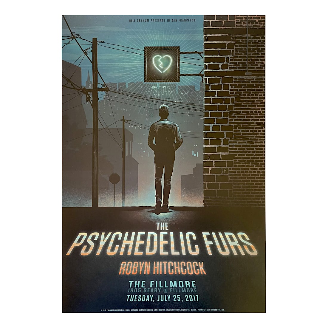 The Psychedelic Furs - 2017 Fillmore Concert Poster (1 of 1)