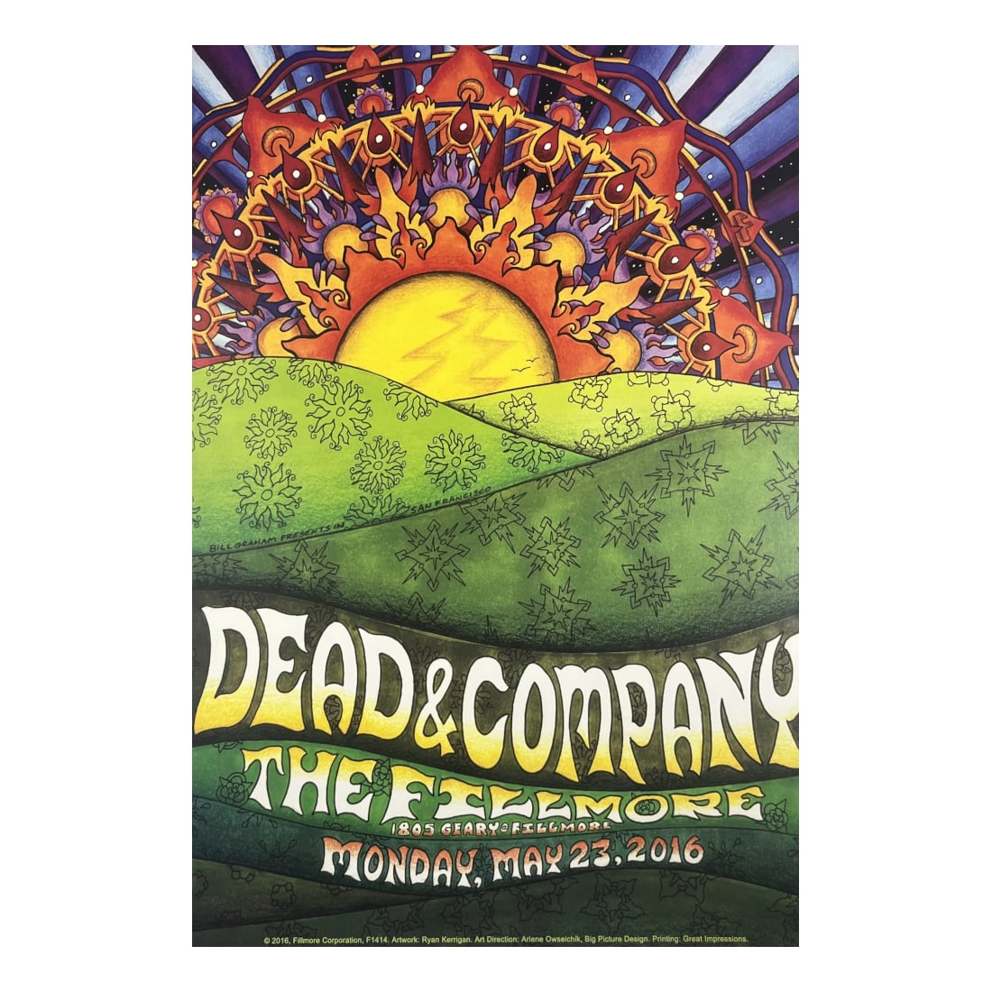 Dead and Company - 2016 Fillmore Concert Poster (1 of 1)