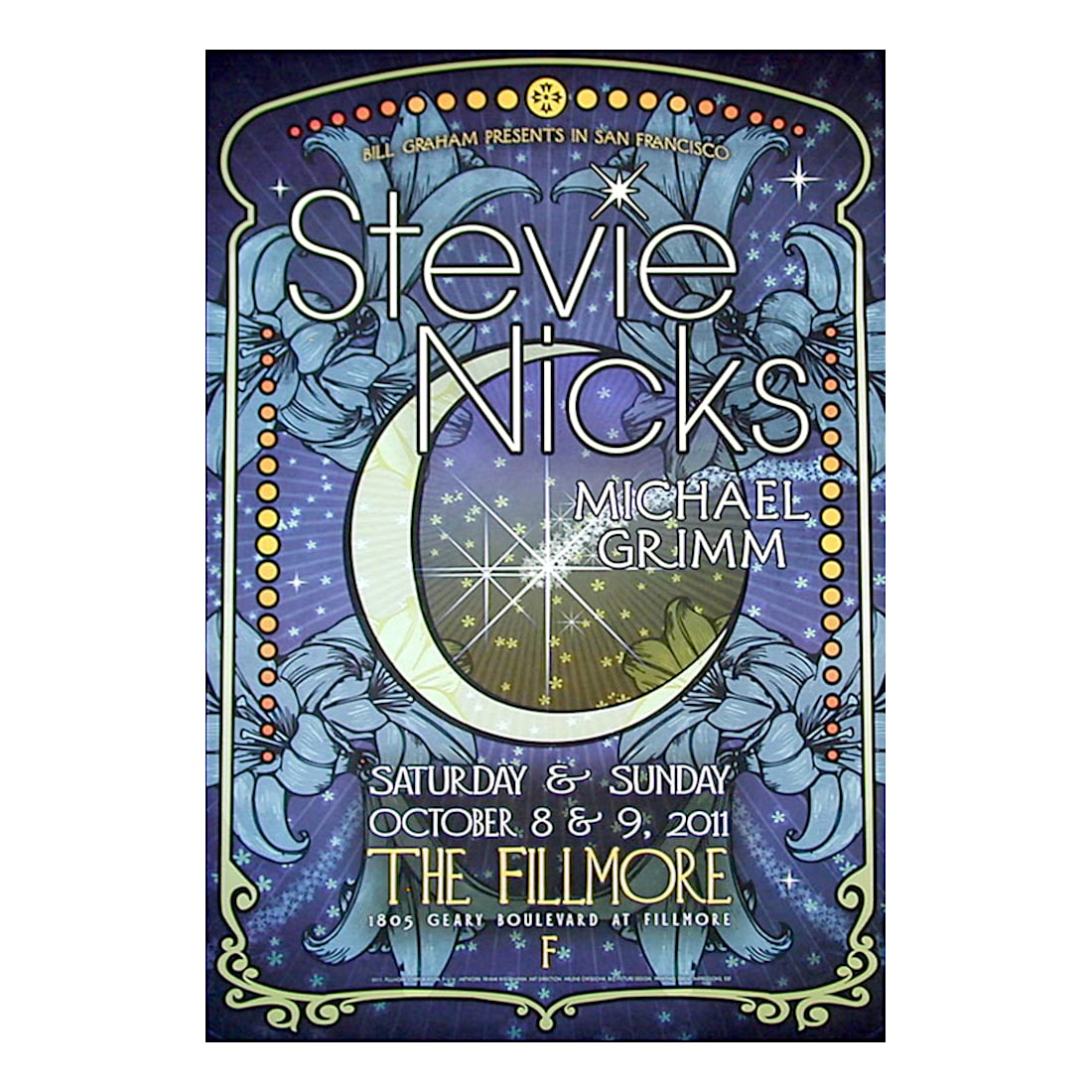 Stevie Nicks - 2011 Fillmore Concert Poster (1 of 1)