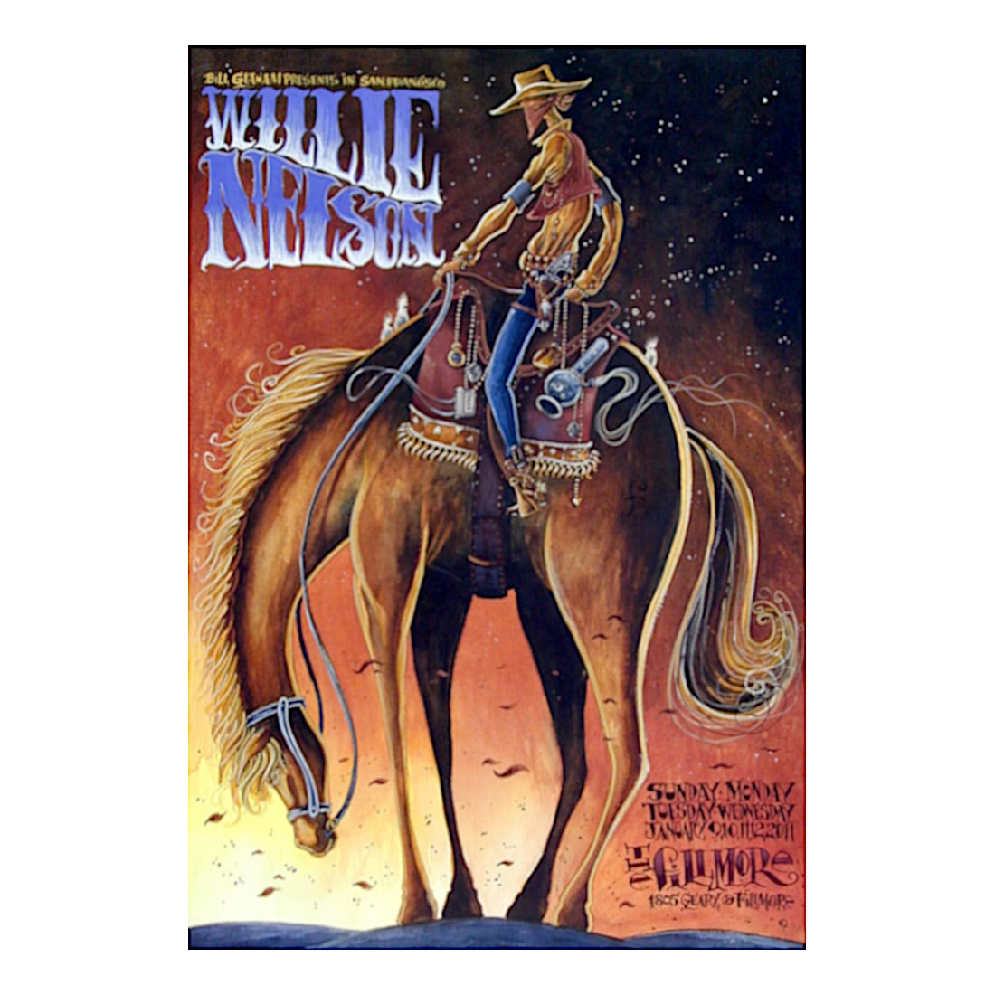 Willie Nelson - 2011 Fillmore Concert Poster (1 of 1)