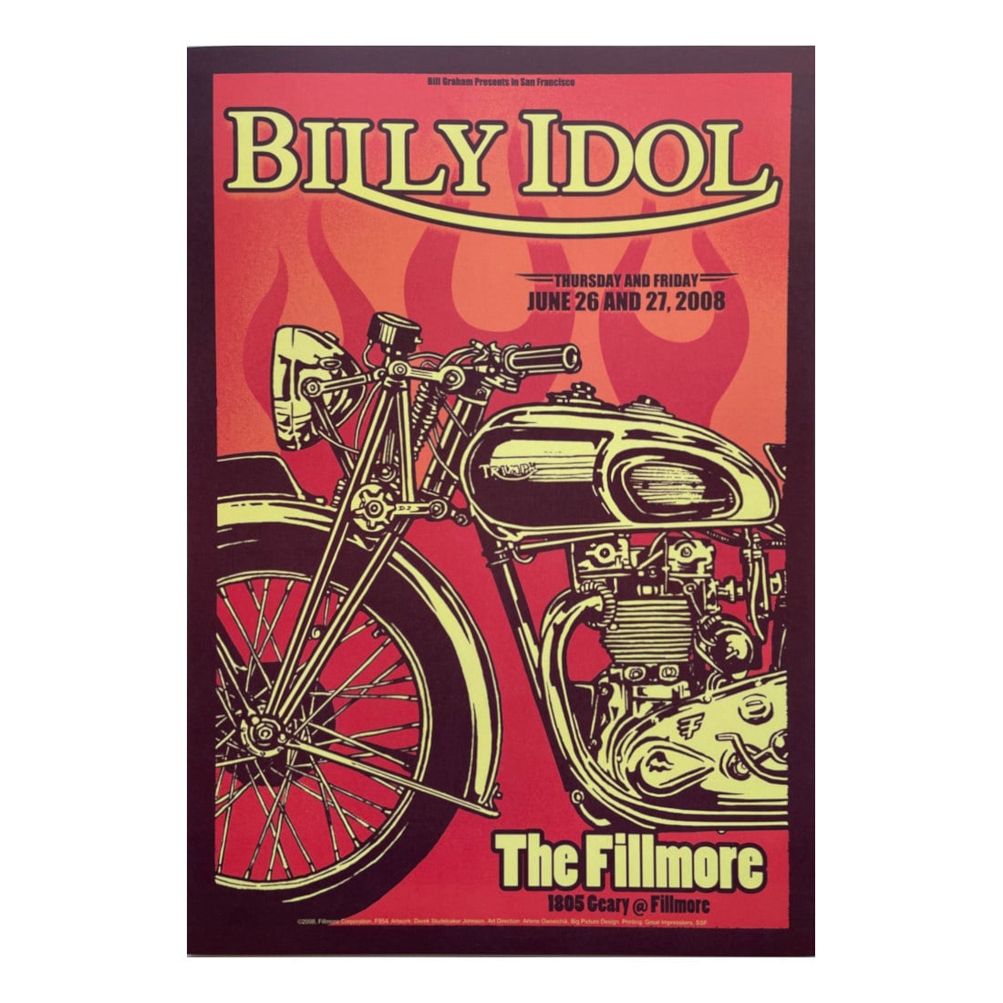 Billy Idol - 2008 Fillmore Concert Poster (1 of 1)