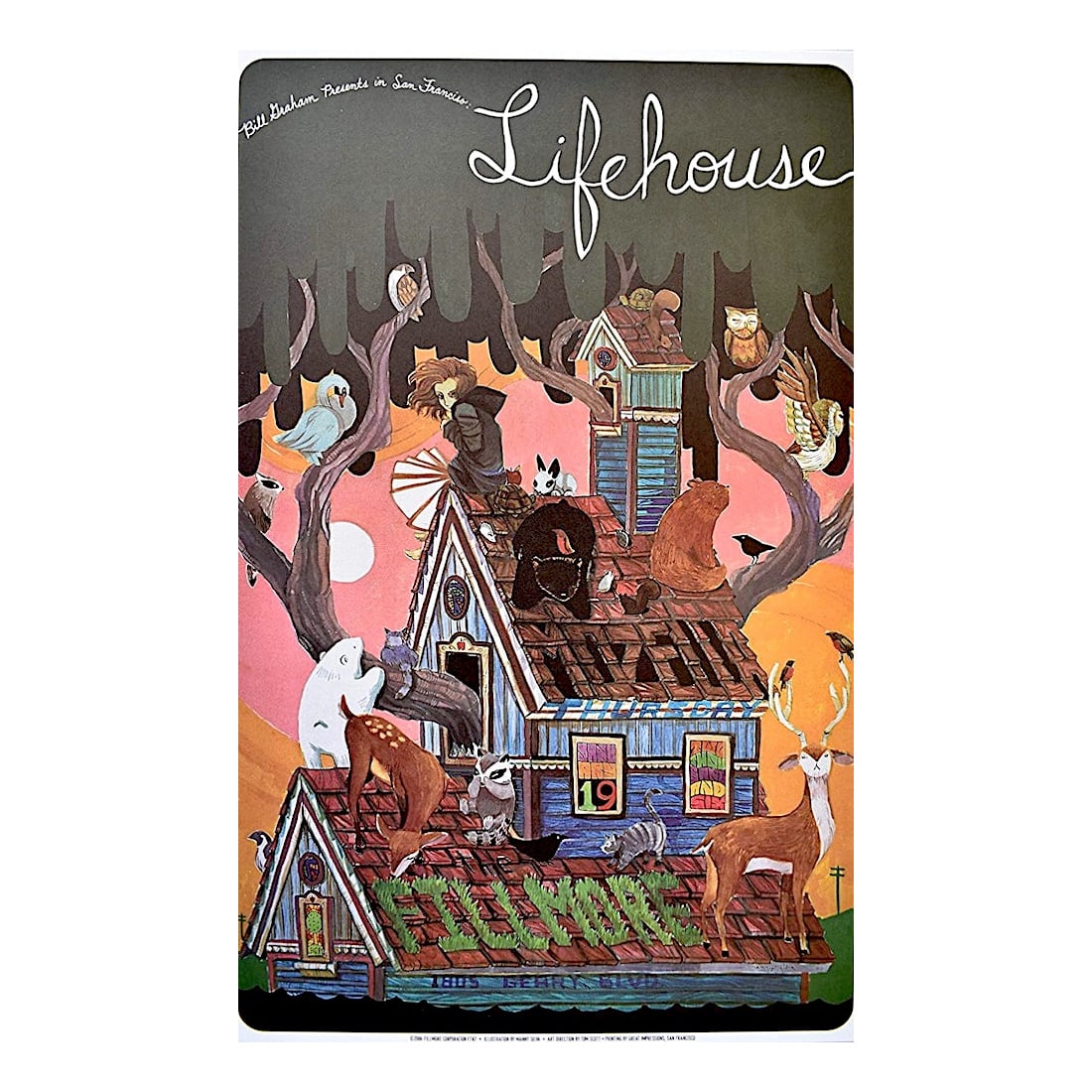 Lifehouse - 2006 Fillmore Concert Poster: LIFEHOUSE (American Rock Band) Original & Vintage Bill Graham Presents 2006 Concert Tour Poster featuring Lifehouse. Venue: The Fillmore, San Francisco, California. Dated: January 19, 2006. Artist: Ma