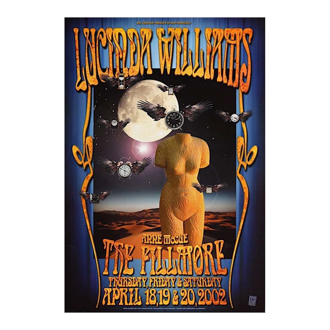 Lucinda Williams - 2002 Fillmore Concert Poster (1 of 1)