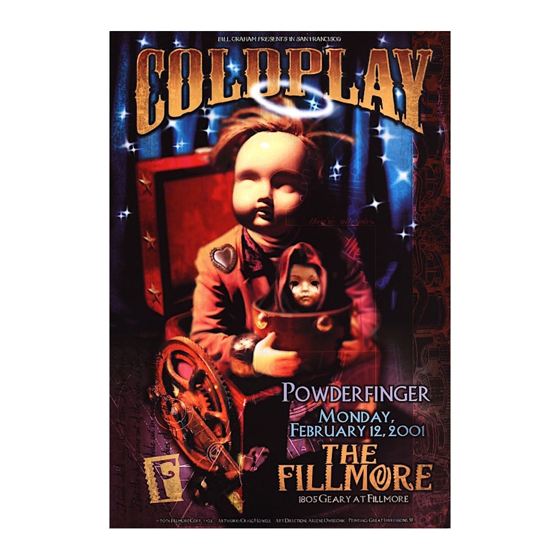 Coldplay - 2001 Fillmore Concert Poster (1 of 1)
