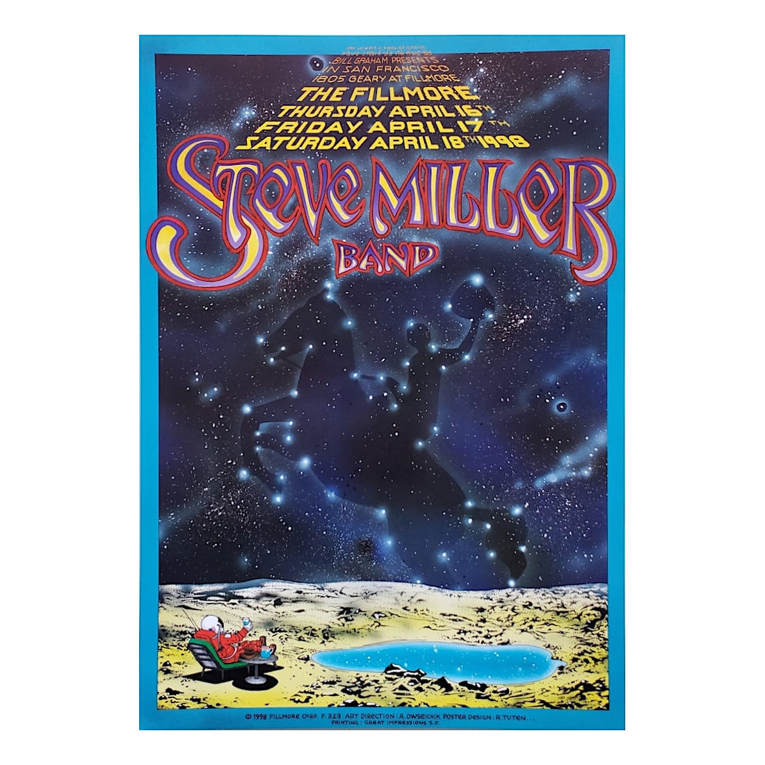 The Steve Miller Band - 1998 Fillmore Concert Poster (1 of 1)