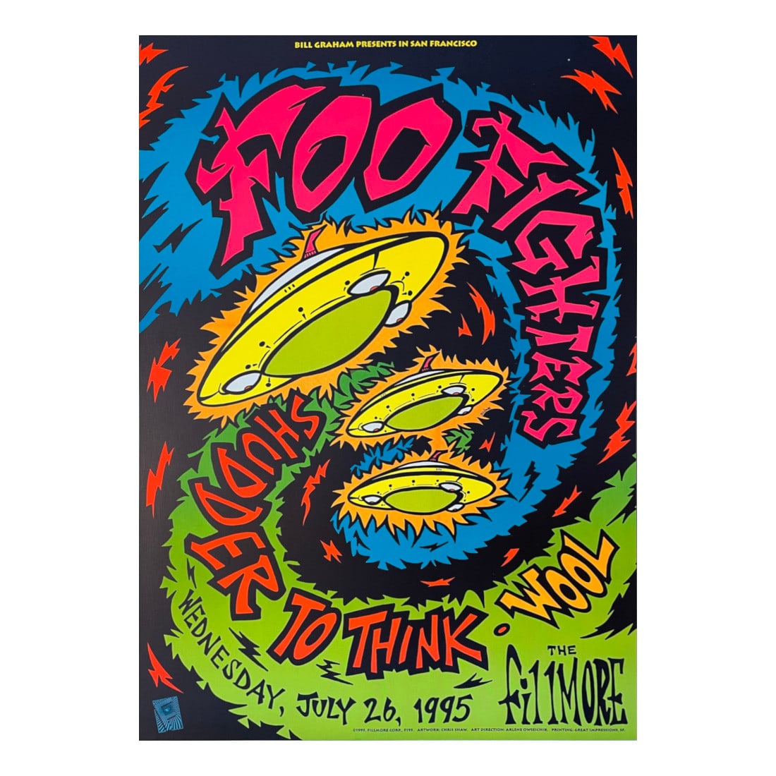 Foo Fighters - 1995 Fillmore Concert Poster (1 of 1)