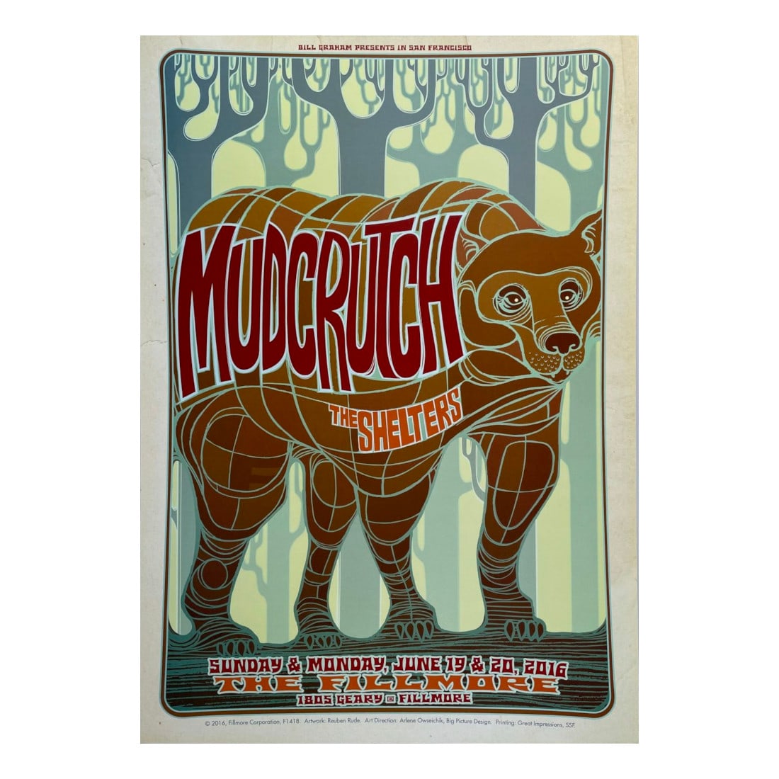 Tom Petty Mudcrutch - 2016 Fillmore Concert Poster (1 of 1)