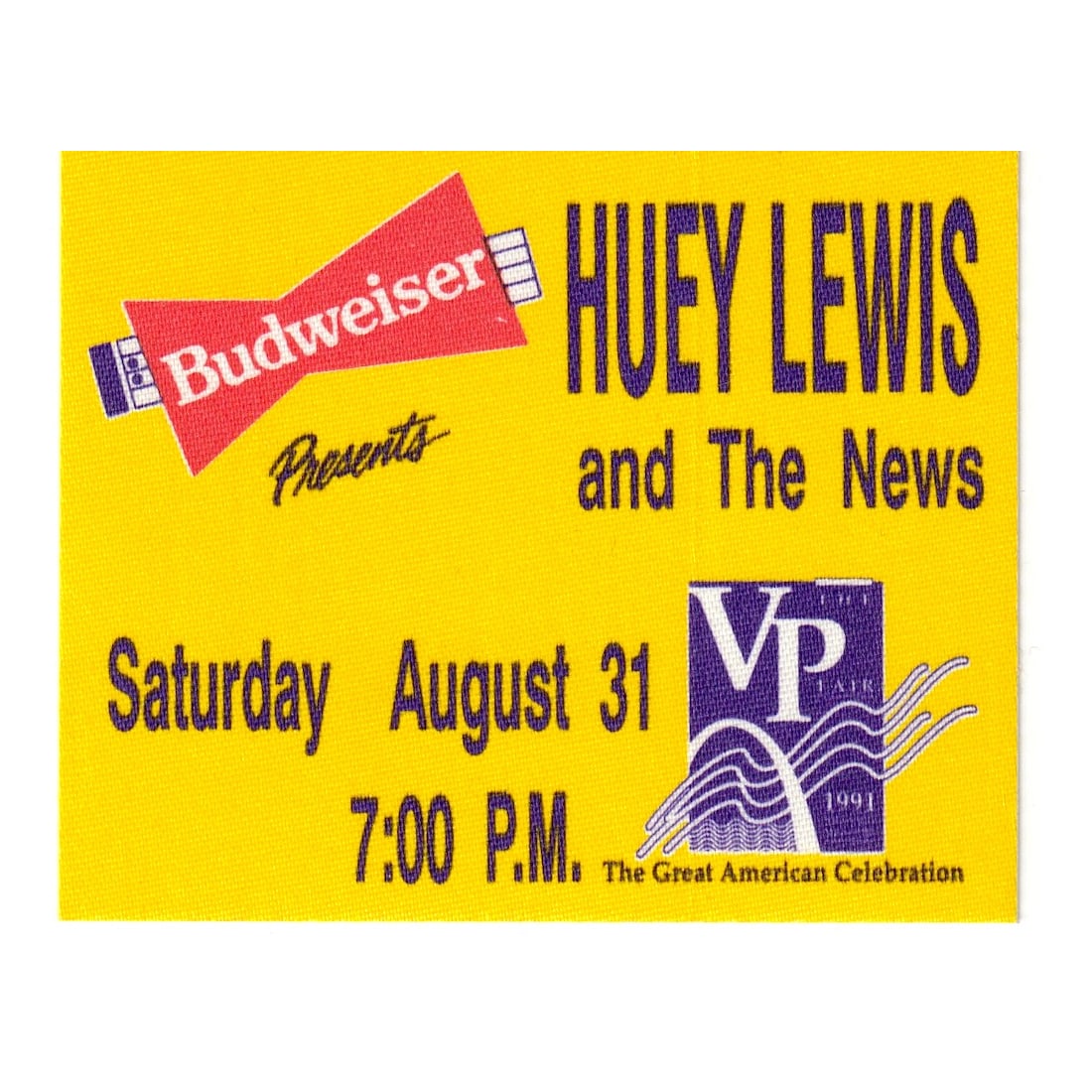 Huey Lewis - Hard To Play Tour - 1991 Backstage Pass (1 of 1)