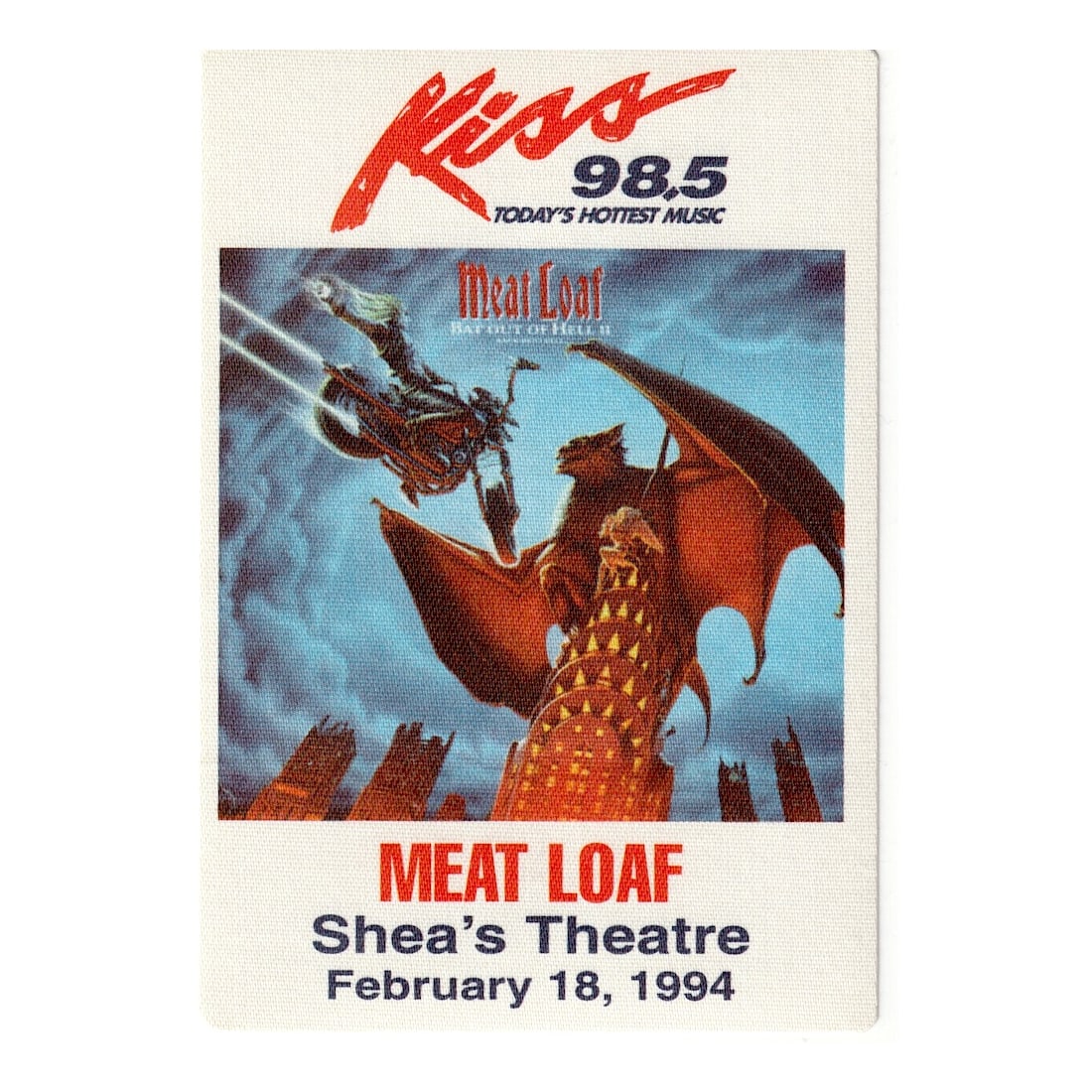 Meat Loaf - Bat Out of Hell II Tour - 1994 Backstage Pass (1 of 1)