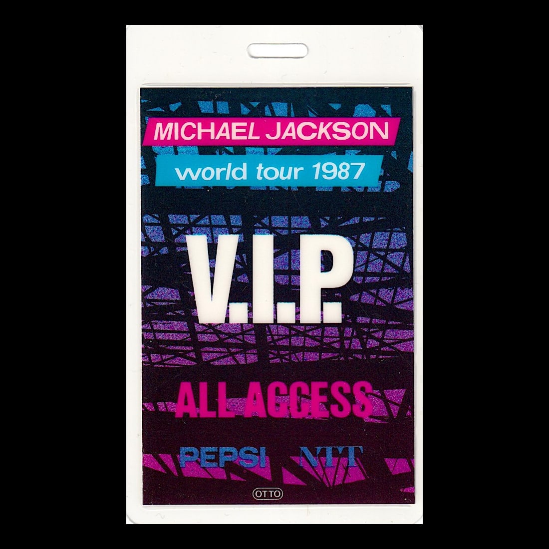 Michael Jackson - World Tour - 1987 Laminated Backstage Pass (1 of 1)