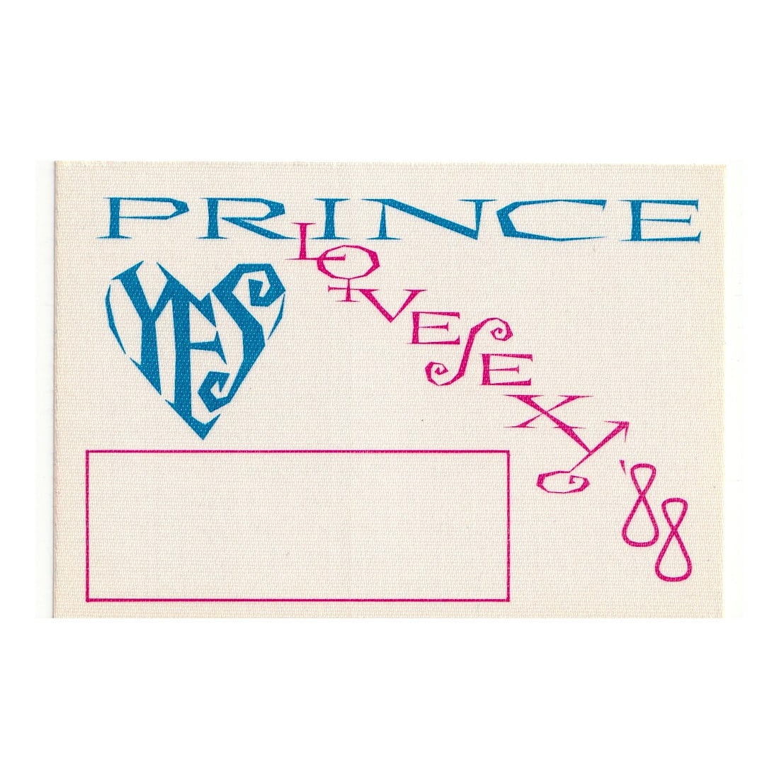 Prince - Lovesexy Tour - 1988 Backstage Pass (1 of 1)