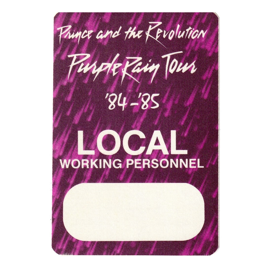 Prince and The Revolution - Purple Rain Tour - 1984 - 1985 Backstage Pass (1 of 1)