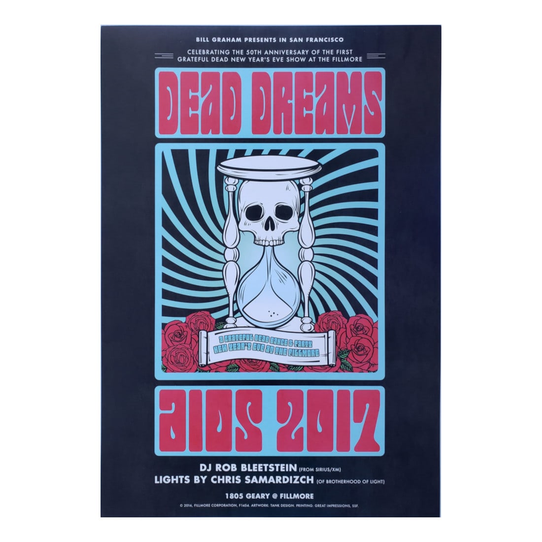 Dead Dreams - 2016 Fillmore Concert Poster (1 of 1)